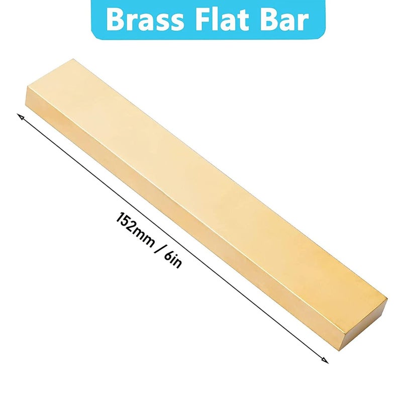 Tsmhisd Brass Flat Bar, 3/8" x 1"x 6" C360 Brass Flat Bar Stock, Solid Plate Mill Stock - Image 5